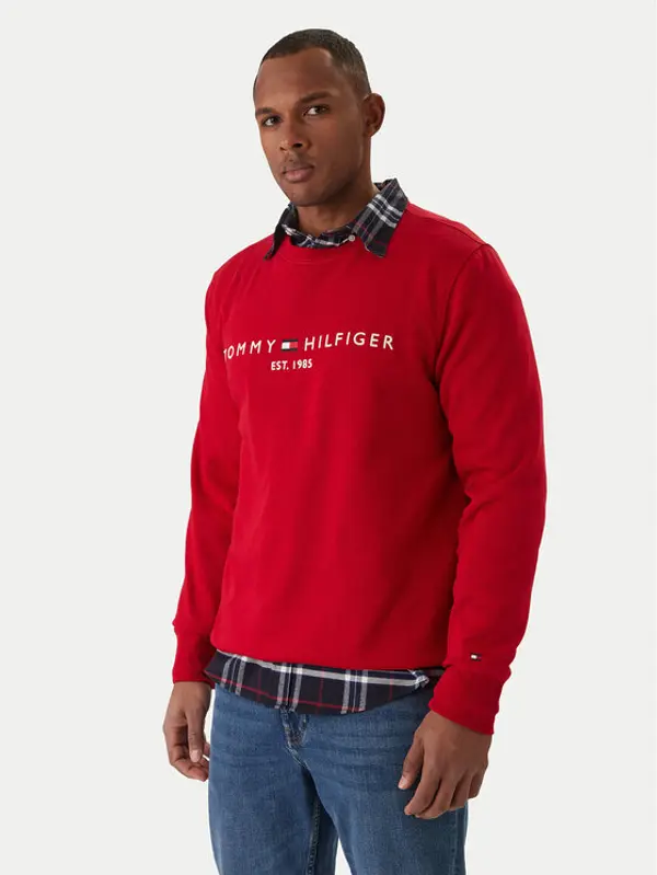 Tommy Hilfiger Tommy Hilfiger Majica dugih rukava Logo MW0MW11596 Crvena Regular Fit