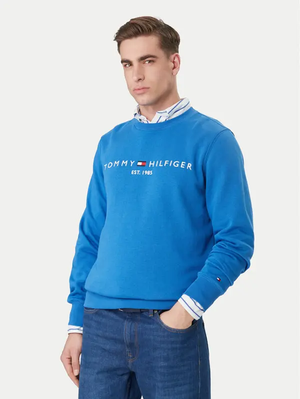 Tommy Hilfiger Tommy Hilfiger Majica dugih rukava Logo MW0MW11596 Plava Regular Fit