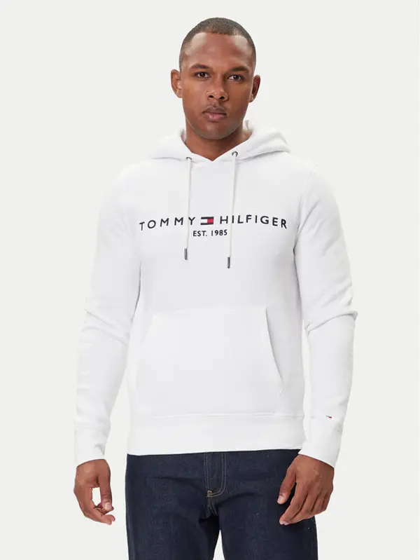Tommy Hilfiger Tommy Hilfiger Majica dugih rukava Logo MW0MW11599 Bijela Regular Fit