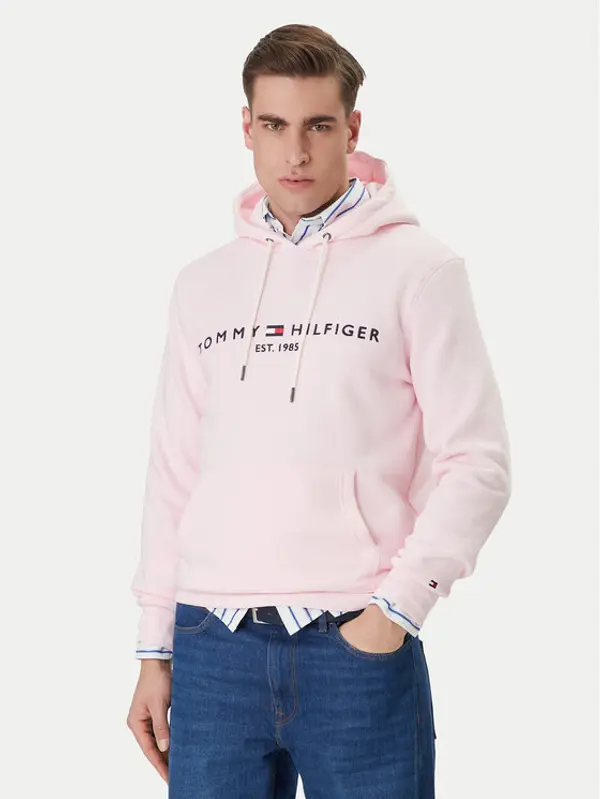 Tommy Hilfiger Tommy Hilfiger Majica dugih rukava Logo MW0MW11599 Ružičasta Regular Fit