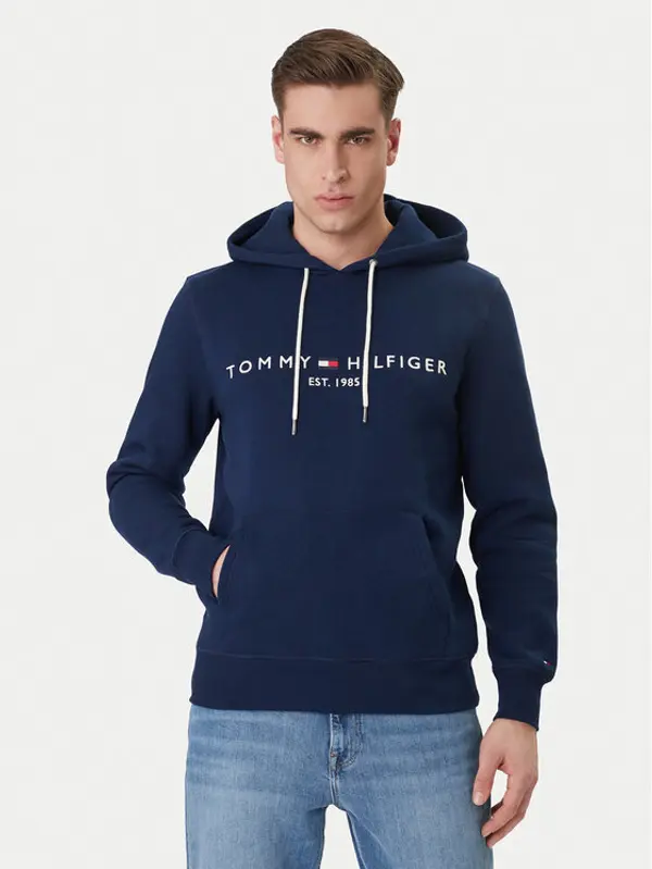 Tommy Hilfiger Tommy Hilfiger Majica dugih rukava Logo MW0MW11599 Tamnoplava Regular Fit