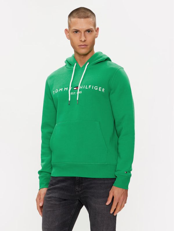 Tommy Hilfiger Tommy Hilfiger Majica dugih rukava Logo MW0MW11599 Zelena Regular Fit