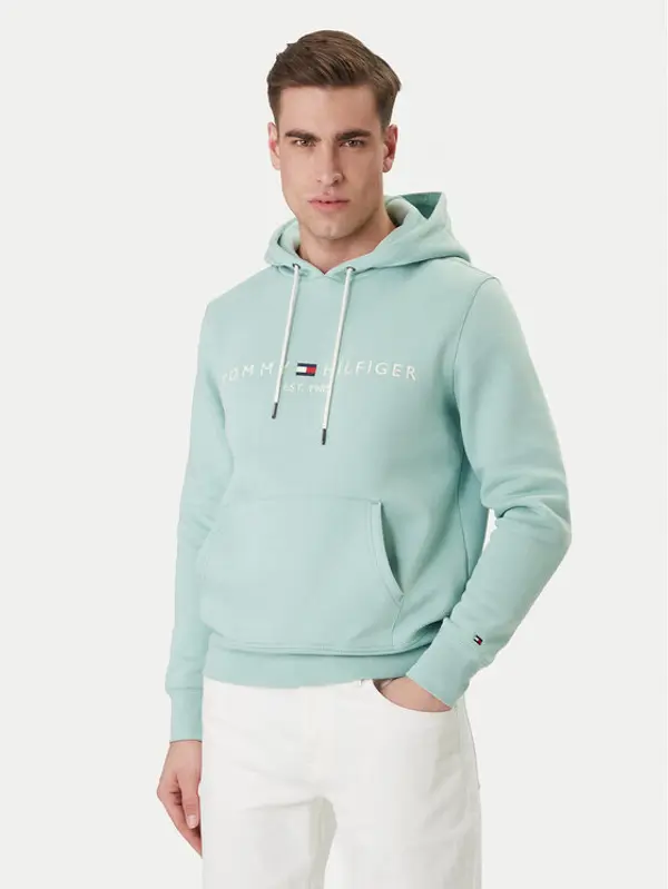 Tommy Hilfiger Tommy Hilfiger Majica dugih rukava Logo MW0MW11599 Zelena Regular Fit