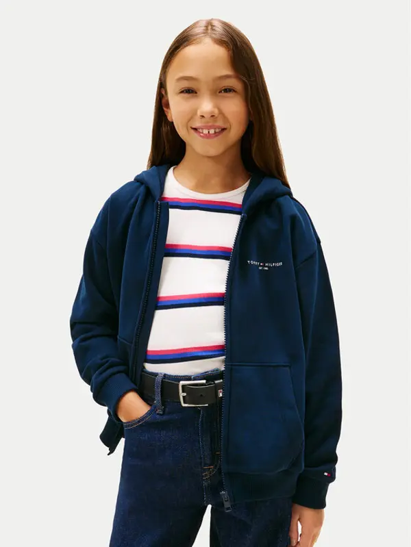 Tommy Hilfiger Tommy Hilfiger Majica dugih rukava Mini Corp KS0KS00726 Tamnoplava Regular Fit