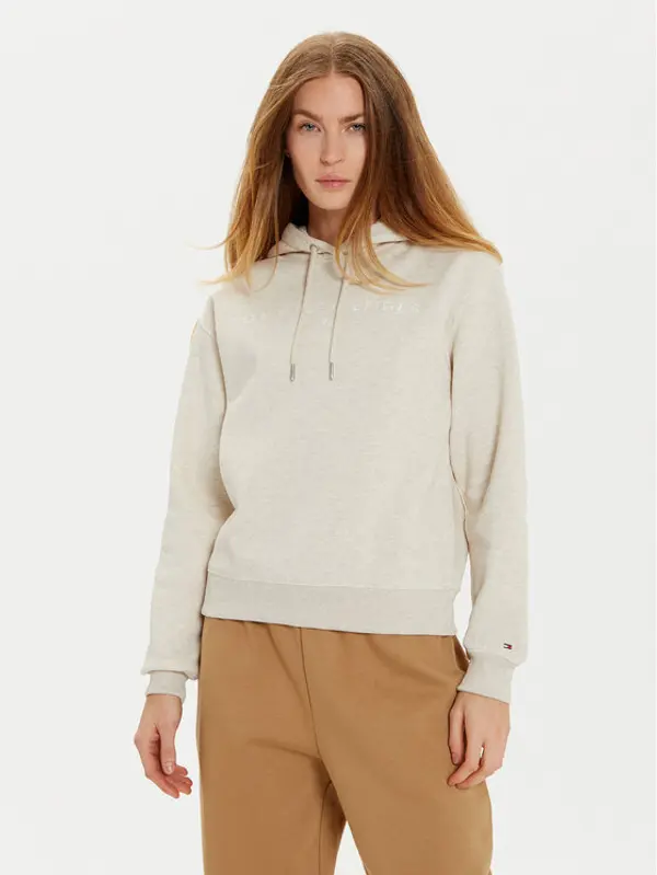 Tommy Hilfiger Tommy Hilfiger Majica dugih rukava Modern WW0WW43598 Bež Regular Fit