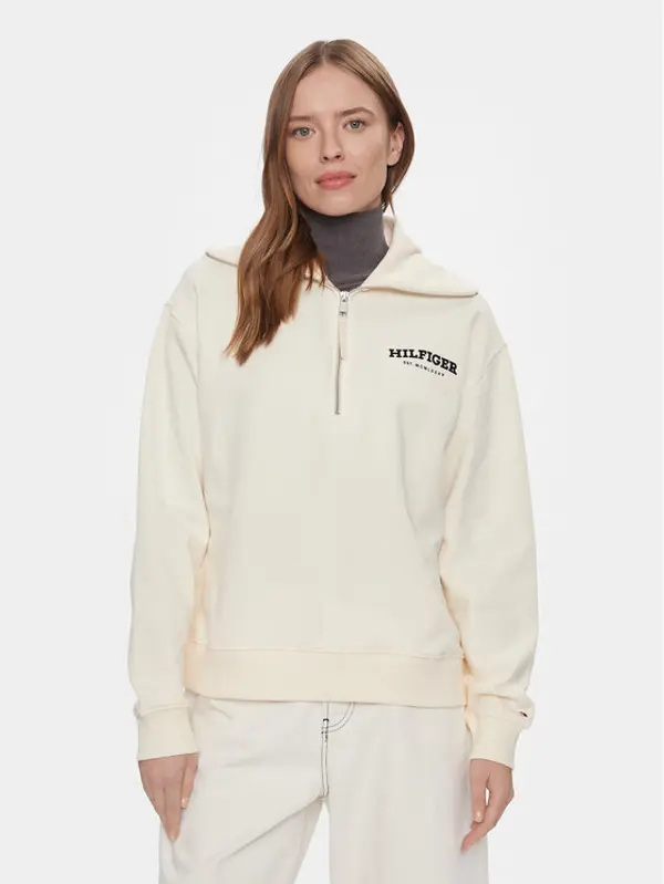 Tommy Hilfiger Tommy Hilfiger Majica dugih rukava Monotype WW0WW42469 Bež Regular Fit