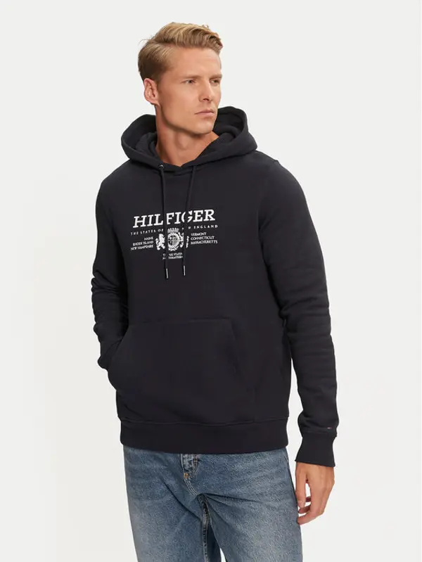 Tommy Hilfiger Tommy Hilfiger Majica dugih rukava MW0MW35527 Tamnoplava Regular Fit