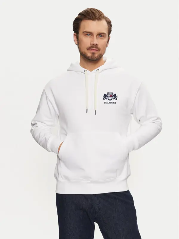 Tommy Hilfiger Tommy Hilfiger Majica dugih rukava MW0MW37462 Bijela Regular Fit