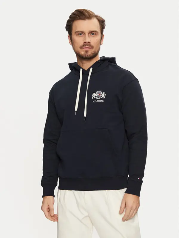 Tommy Hilfiger Tommy Hilfiger Majica dugih rukava MW0MW37462 Tamnoplava Regular Fit