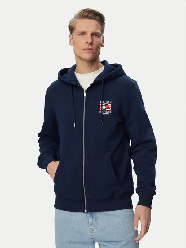 Tommy Hilfiger Tommy Hilfiger Majica dugih rukava MW0MW43382 Tamnoplava Regular Fit