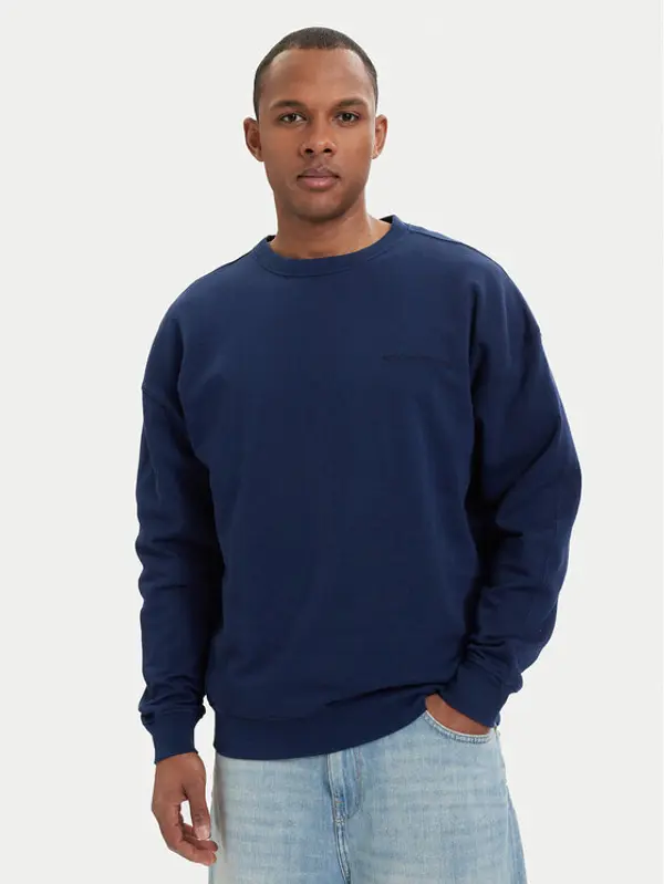 Tommy Hilfiger Tommy Hilfiger Majica dugih rukava Terry UM0UM03910 Tamnoplava Regular Fit