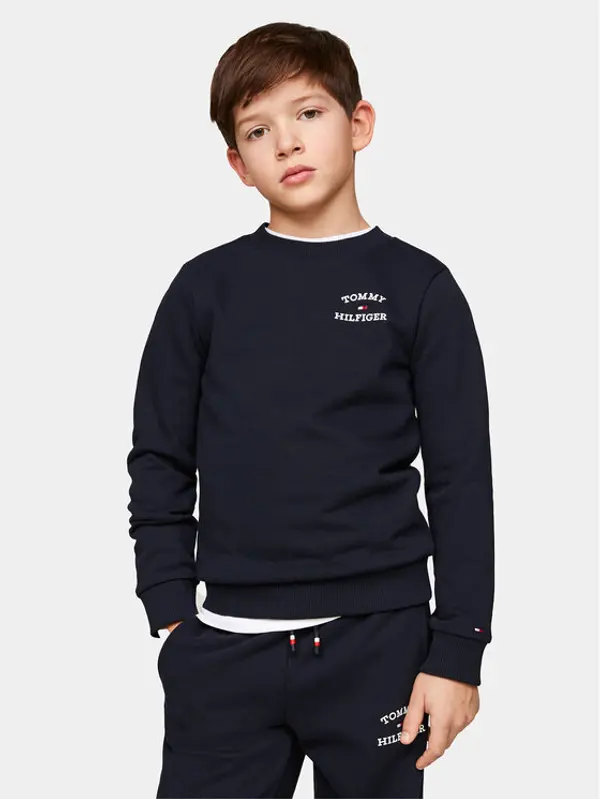 Tommy Hilfiger Tommy Hilfiger Majica dugih rukava Th Logo KB0KB08828 Tamnoplava Regular Fit