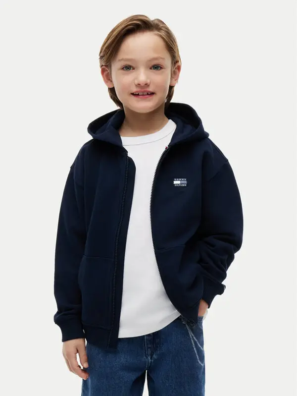 Tommy Hilfiger Tommy Hilfiger Majica dugih rukava Tonal Flag KB0KB10553 Tamnoplava Regular Fit