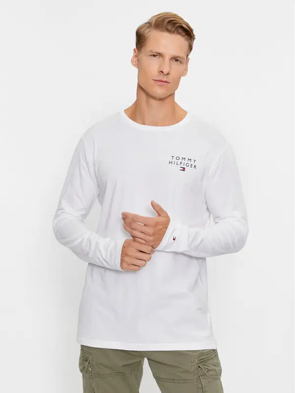 Tommy Hilfiger Tommy Hilfiger Majica dugih rukava UM0UM02984 Bijela Regular Fit