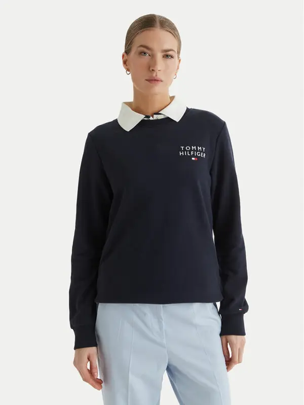 Tommy Hilfiger Tommy Hilfiger Majica dugih rukava UW0UW04521 Tamnoplava Regular Fit