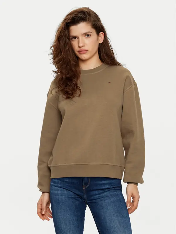 Tommy Hilfiger Tommy Hilfiger Majica dugih rukava WW0WW41246 Smeđa Relaxed Fit