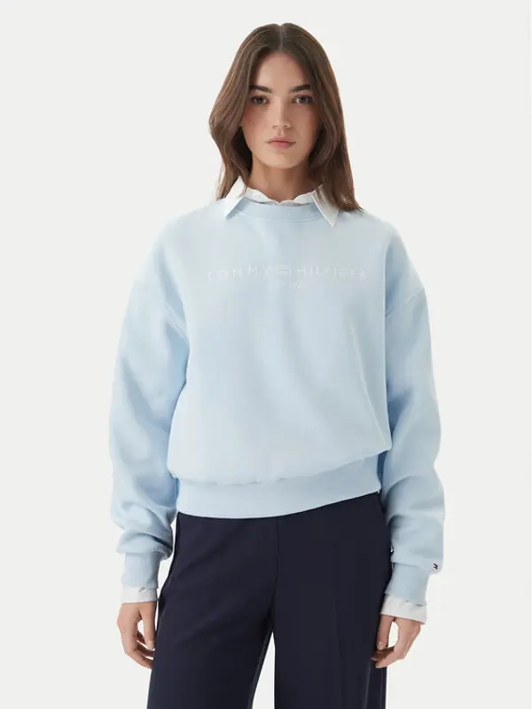 Tommy Hilfiger Tommy Hilfiger Majica dugih rukava WW0WW47831 Svijetlo plava Regular Fit