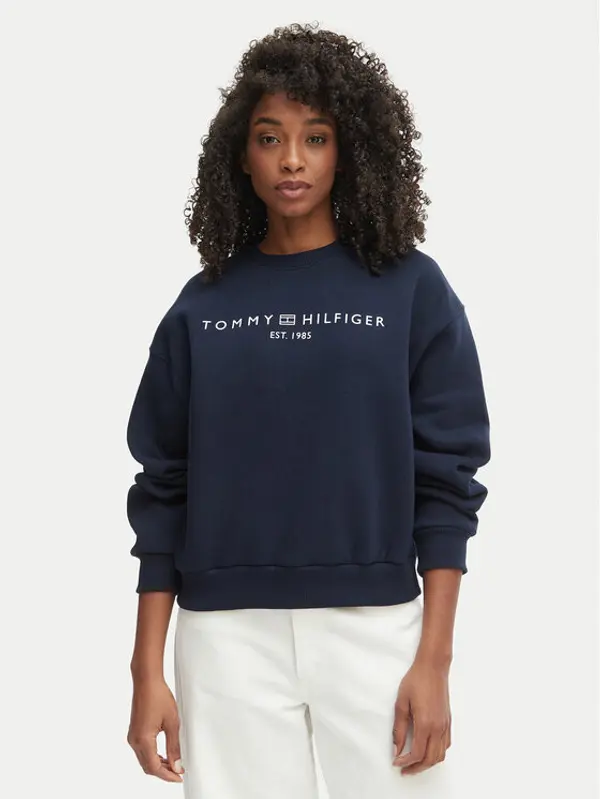 Tommy Hilfiger Tommy Hilfiger Majica dugih rukava WW0WW47831 Tamnoplava Regular Fit