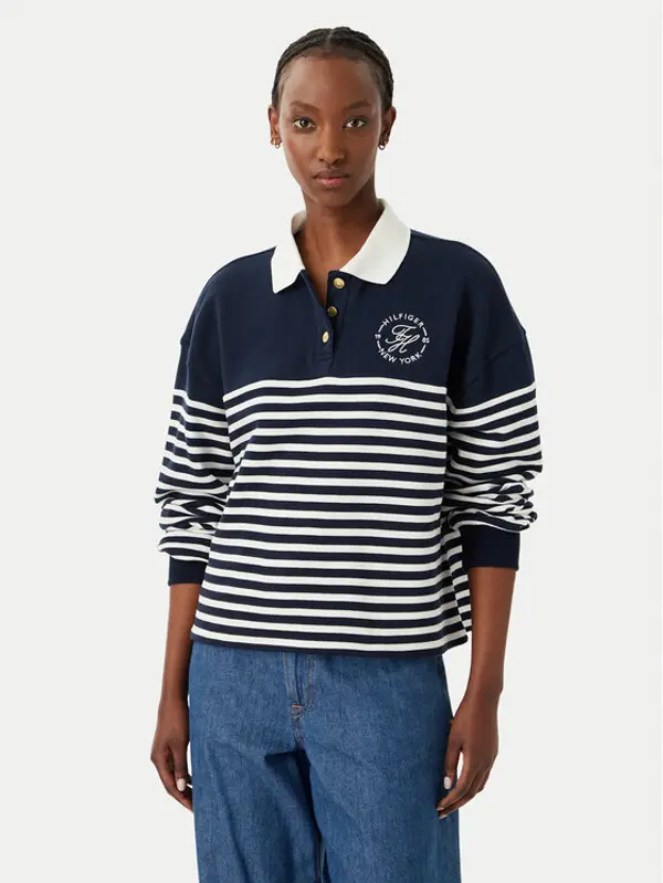 Tommy Hilfiger Tommy Hilfiger Majica dugih rukava WW0WW50036 Tamnoplava Regular Fit
