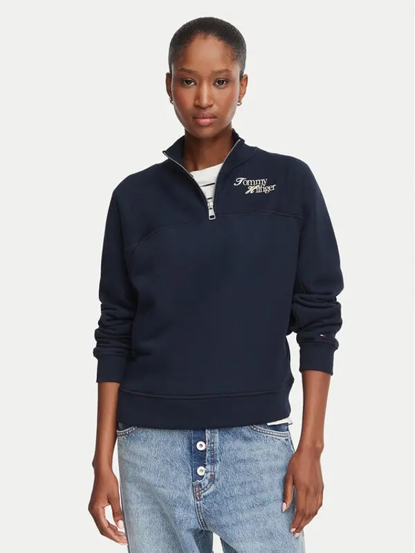 Tommy Hilfiger Tommy Hilfiger Majica dugih rukava WW0WW51878 Tamnoplava Regular Fit