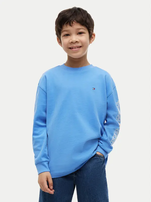 Tommy Hilfiger Tommy Hilfiger Majica Graphic KB0KB10512 Svijetlo plava Regular Fit