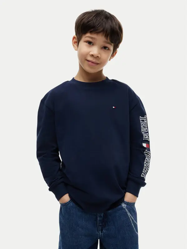 Tommy Hilfiger Tommy Hilfiger Majica Graphic KB0KB10512 Tamnoplava Regular Fit