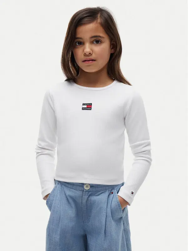 Tommy Hilfiger Tommy Hilfiger Majica KG0KG09065 Bijela Regular Fit