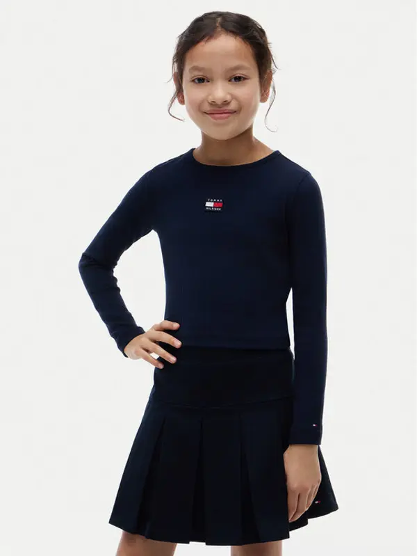 Tommy Hilfiger Tommy Hilfiger Majica KG0KG09065 Tamnoplava Regular Fit