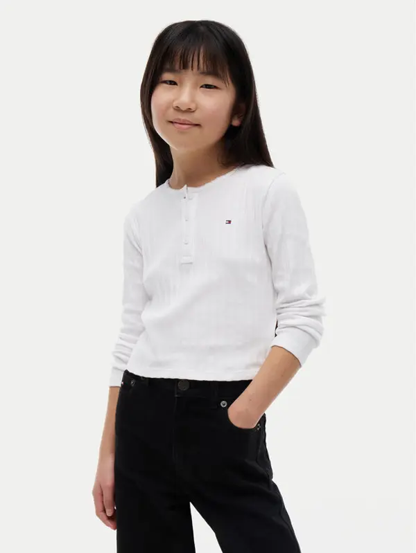 Tommy Hilfiger Tommy Hilfiger Majica KG0KG09463 Bijela Regular Fit