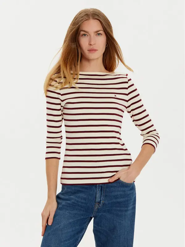 Tommy Hilfiger Tommy Hilfiger Majica New Cody WW0WW40589 Bež Slim Fit
