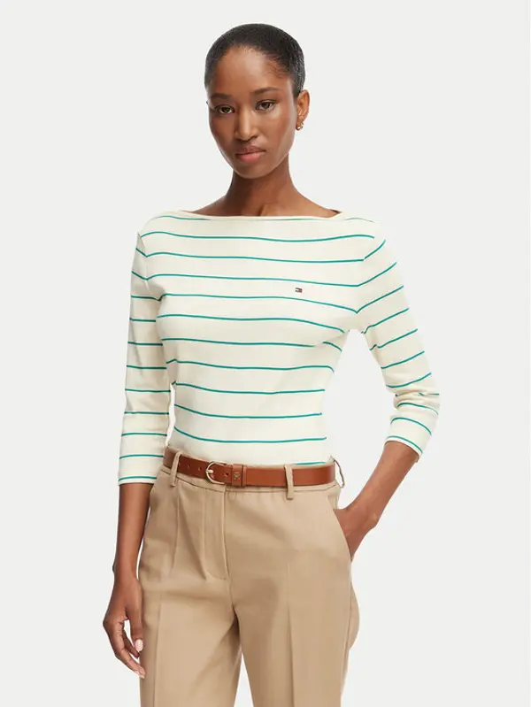 Tommy Hilfiger Tommy Hilfiger Majica New Cody WW0WW40589 Krem Slim Fit