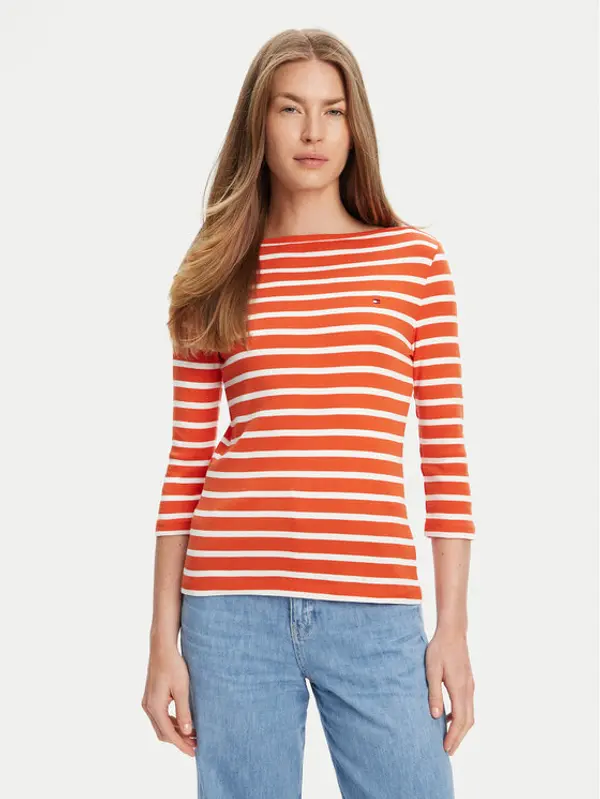 Tommy Hilfiger Tommy Hilfiger Majica New Cody WW0WW40589 Narančasta Slim Fit