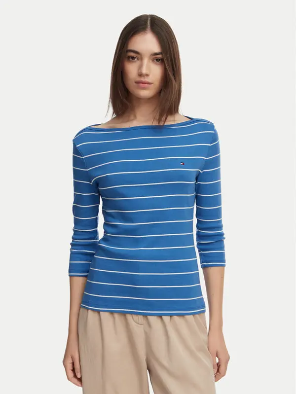 Tommy Hilfiger Tommy Hilfiger Majica New Cody WW0WW40589 Plava Slim Fit