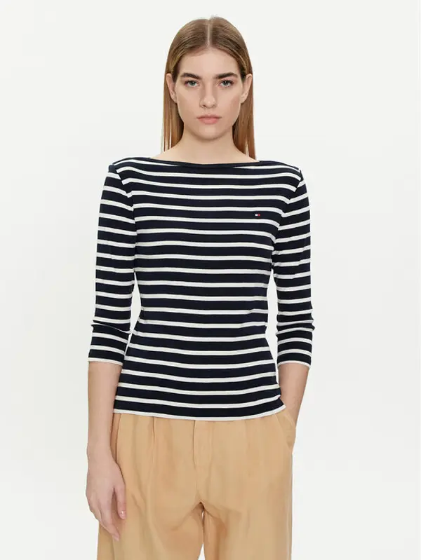 Tommy Hilfiger Tommy Hilfiger Majica New Cody WW0WW40589 Tamnoplava Slim Fit