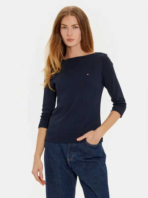 Tommy Hilfiger Tommy Hilfiger Majica New Cody WW0WW40589 Tamnoplava Slim Fit