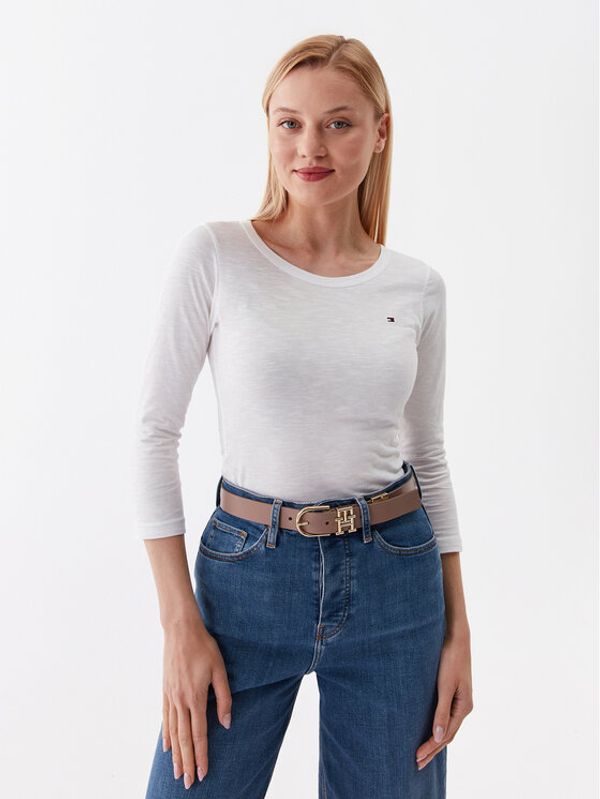 Tommy Hilfiger Tommy Hilfiger Majica WW0WW37861 Écru Slim Fit