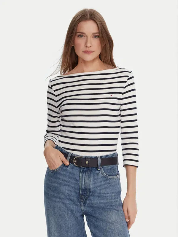 Tommy Hilfiger Tommy Hilfiger Majica WW0WW40589 Bijela Regular Fit