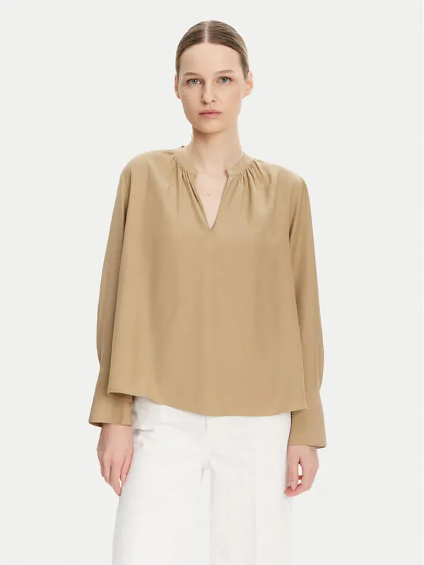 Tommy Hilfiger Tommy Hilfiger Majica WW0WW44049 Bež Regular Fit