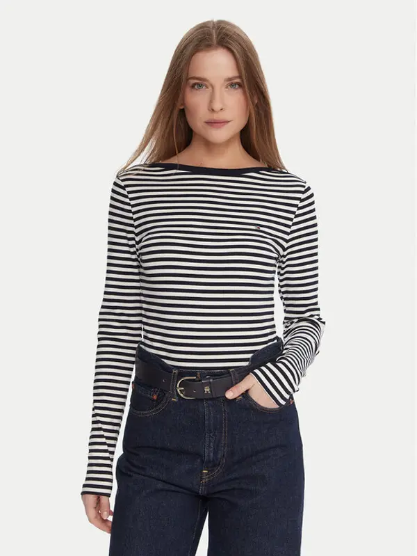 Tommy Hilfiger Tommy Hilfiger Majica WW0WW47309 Tamnoplava Slim Fit