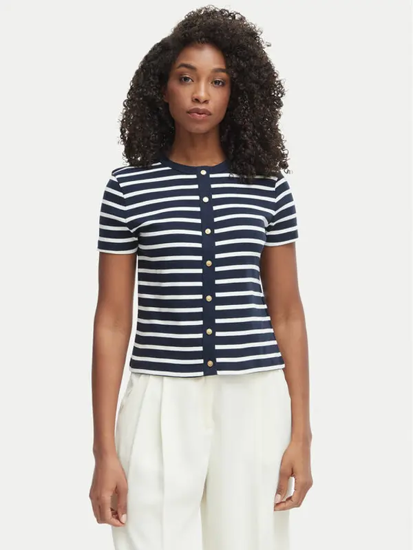 Tommy Hilfiger Tommy Hilfiger Majica WW0WW48709 Tamnoplava Slim Fit