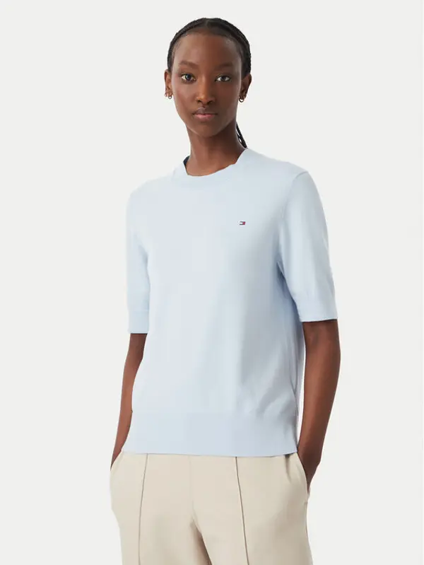 Tommy Hilfiger Tommy Hilfiger Majica WW0WW49705 Plava Slim Fit