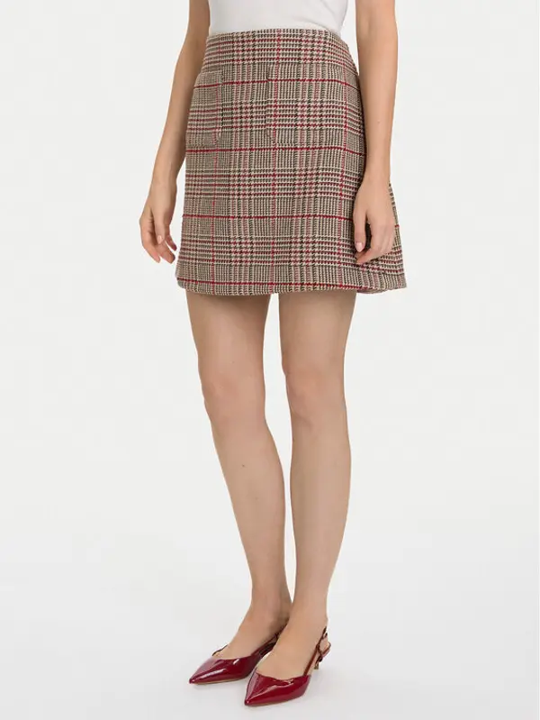 Tommy Hilfiger Tommy Hilfiger Mini suknja Seasonal WW0WW48265 Bež Regular Fit