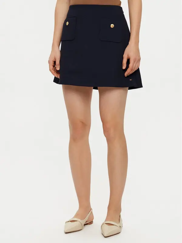 Tommy Hilfiger Tommy Hilfiger Mini suknja WW0WW44994 Tamnoplava Regular Fit