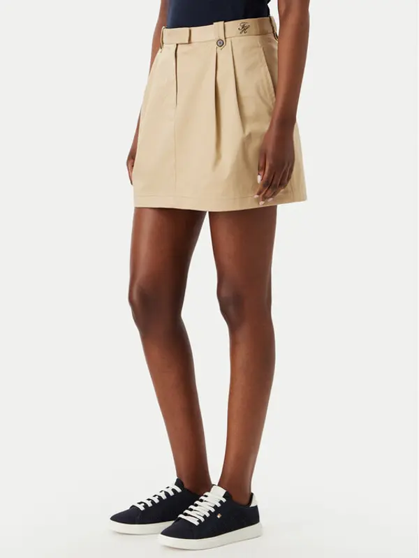 Tommy Hilfiger Tommy Hilfiger Mini suknja WW0WW52106 Bež Regular Fit