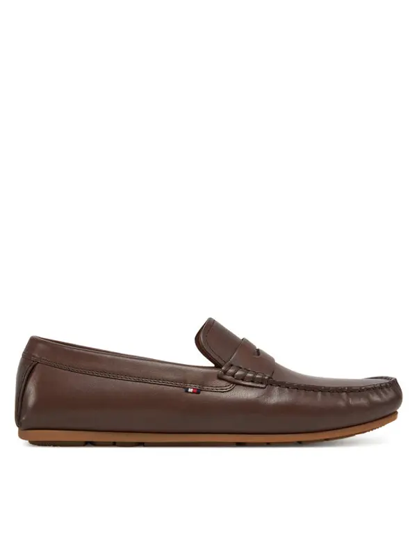 Tommy Hilfiger Tommy Hilfiger Mokasinke Corpoarte Hilfiger Lth Driver FM0FM04810 Smeđa