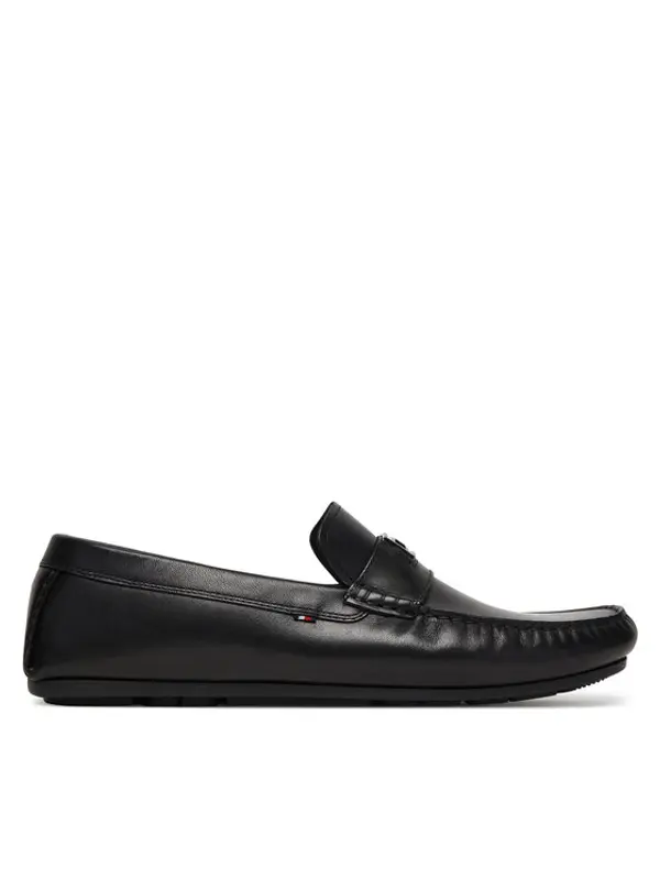 Tommy Hilfiger Tommy Hilfiger Mokasinke Hardware Hilfiger Driver Shoe FM0FM05838 Crna