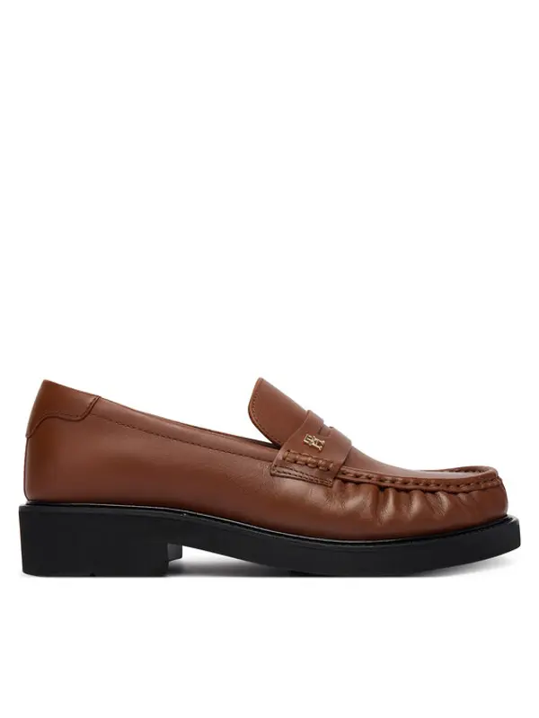 Tommy Hilfiger Tommy Hilfiger Mokasinke Th Square Toe Leather Loafer FW0FW08977 Smeđa