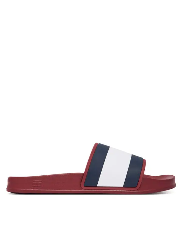 Tommy Hilfiger Tommy Hilfiger Natikače Core Hilfiger Flag Pool Slide FM0FM05798 Tamnocrvena