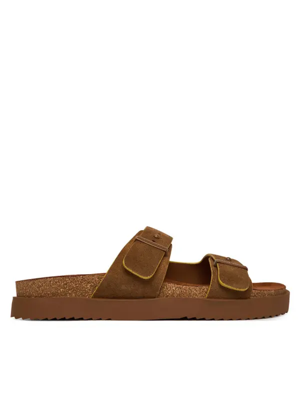 Tommy Hilfiger Tommy Hilfiger Natikače Cork Adjustable Suede Sandal FM0FM05869 Smeđa