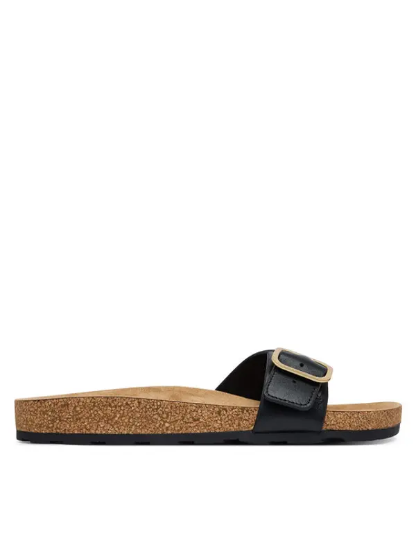 Tommy Hilfiger Tommy Hilfiger Natikače Cork Footbed Slip-On Sandals FW0FW09344 Crna